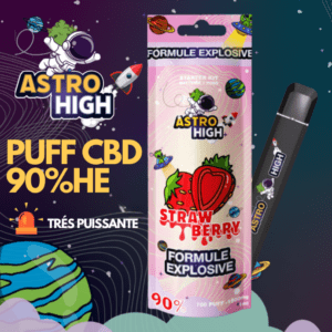 kit complet puff astro high 90 he strawberry 700 bouffees rechargeable